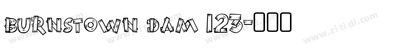 burnstown dam 123字体转换